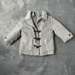 Andy & Evan Gray‎ Zip Front & Toggle Closure Pea Coat size  12- 18 months